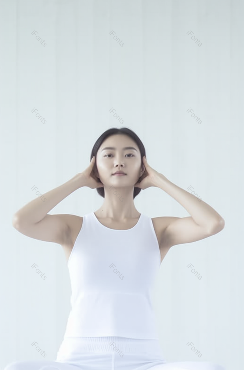 瑜伽女性白色背景,高清,摄影图,摄影图片,图片大全,摄影图免费下载